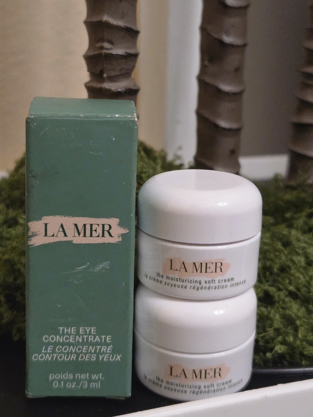 La Mer Skincare Set The Eye Concentrate 3mL + 2 Moisturizing Soft Cream Minis
